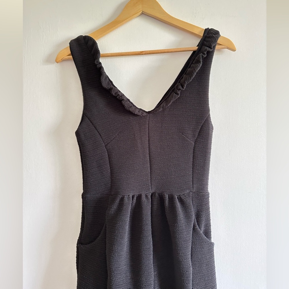 Anthropologie Maeve Black Ruffle Ottoman Cocktail Dress Size XS EUC - Picture 5 of 13